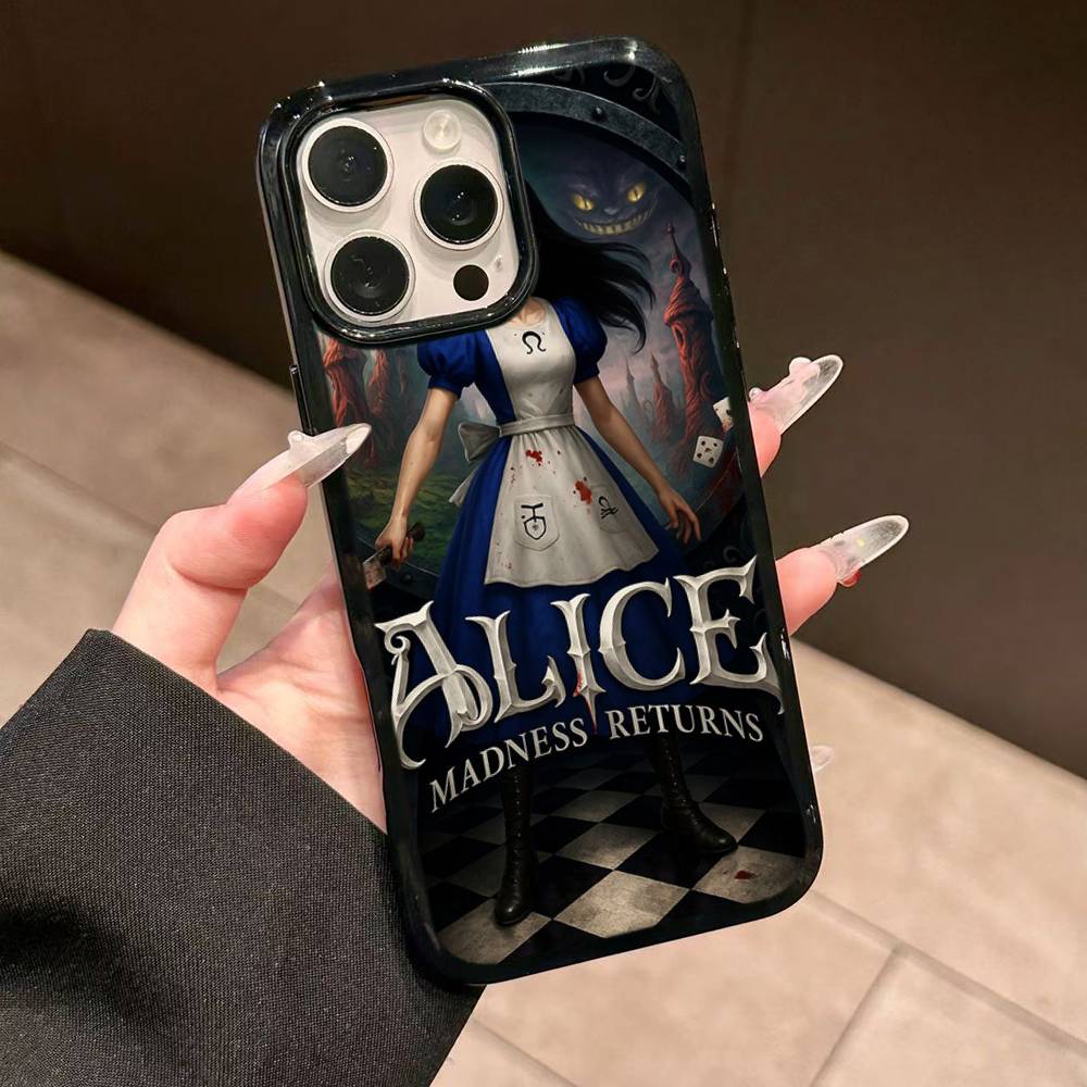 Popular Game A-Alice M-Madness R-Returns For IPhone 17 16 Pro Max Air 15 14 13 12 Mini Plus 11 Hard PC+TPU Phone Back Cover