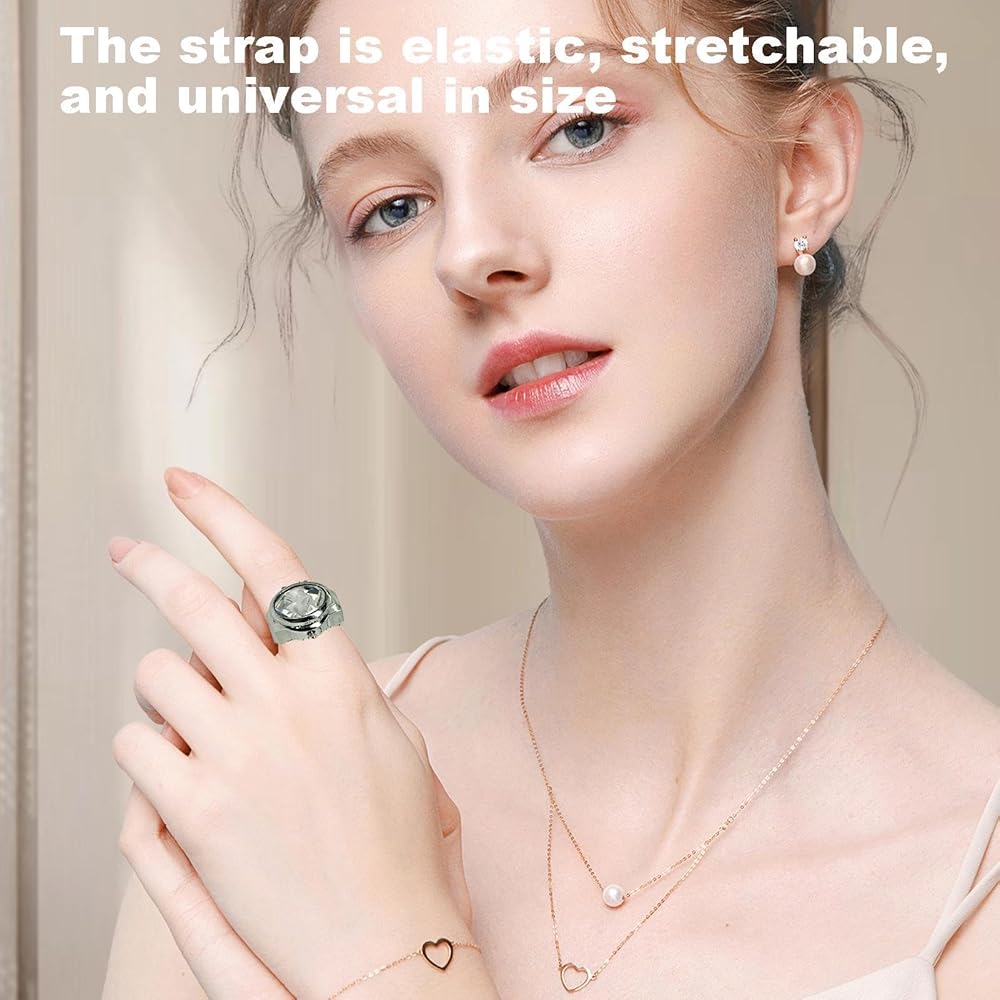 Creative Movement Adjustable Ring Watch for Women and Men, Stacking Design, Unique Style