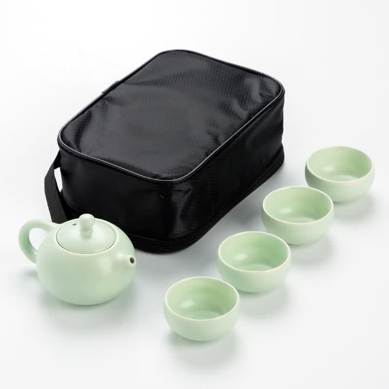 Minguan Portable Dehua Ceramic Travel Tea Set