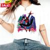 Childrens Tshirt Spider Man Parallel Universe Print Parentchild Outfit Pure Cotton Casual Boys and Girls Tshirt