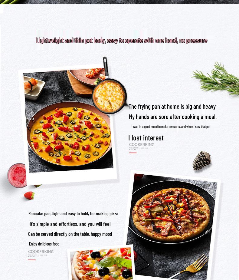 Non-stick Maifan Stone Frying Pan for Home, Flat-Bottomed Pancake Pan, Gas Stove Compatible