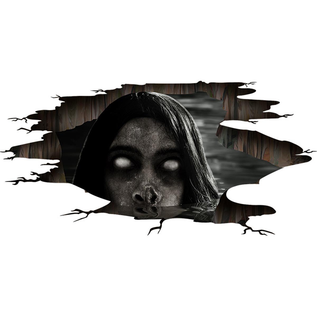 

Broken Wall, Eyeless Woman, Halloween Home Decoration Wall Stickers, Self Adhesive чёрный