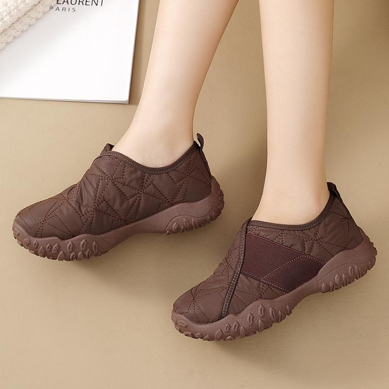 Platform Versatile Flat Casual Shoes Women's Slip-on Single Shoes 2025 New Non-slip and Wear-resistant Cloth Shoes