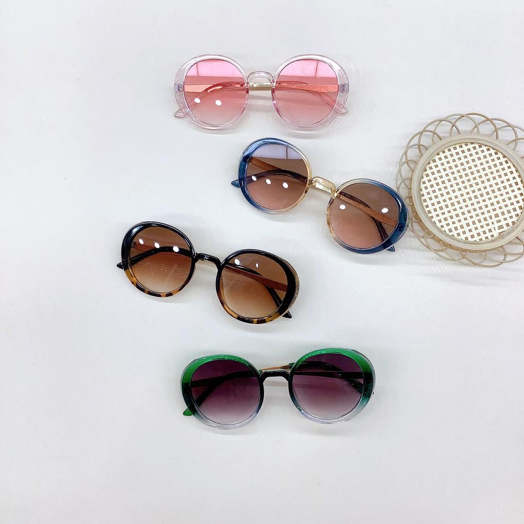 Personalisierte Kinder-Sonnenbrille mit rundem Rahmen, modische Jungen- und Mädchen-Sonnenbrille für Reisen, UV-Schutz-Brille