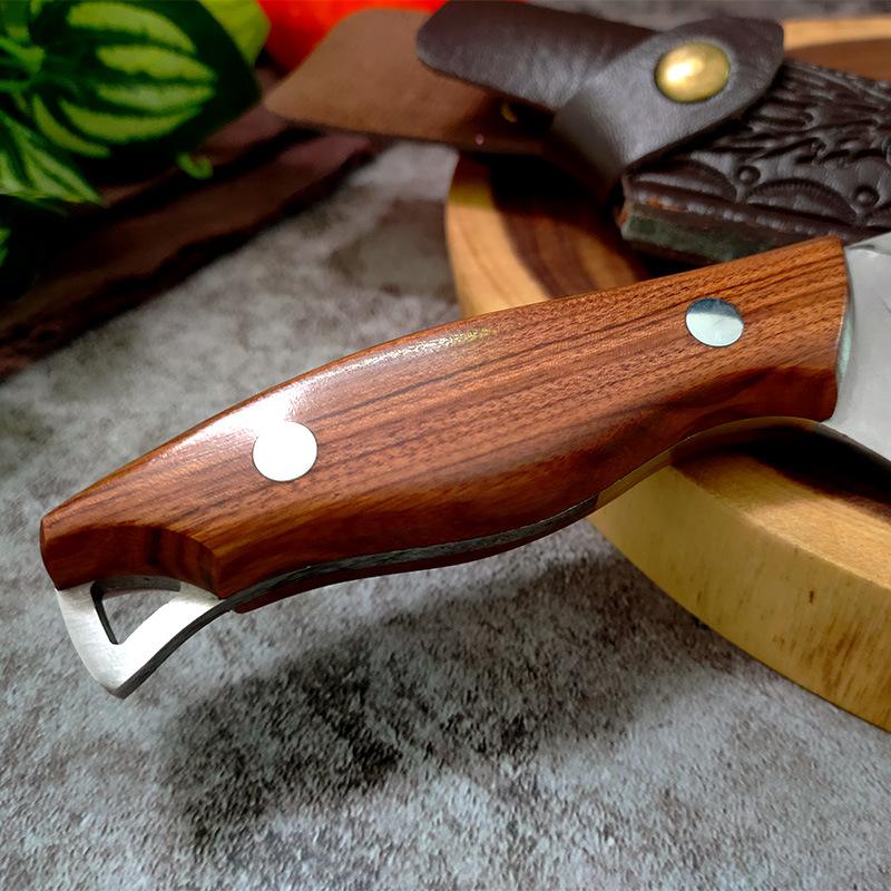 Handmade Forged Butcher Knife Kitchen Chef Cleaver Outdoors Fishing Utility Knife Meat Vegetable Cutting Boning Knife