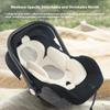 Atmungsaktive Baumwoll-Babysitzauflage Rutschfestes Design Für Kinderwagen Und Sicherheitssitz Maschinenwaschbar
