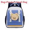 Nylon Preschooler Color Block Backpack With Cartoon Animal Pendant Bag Small