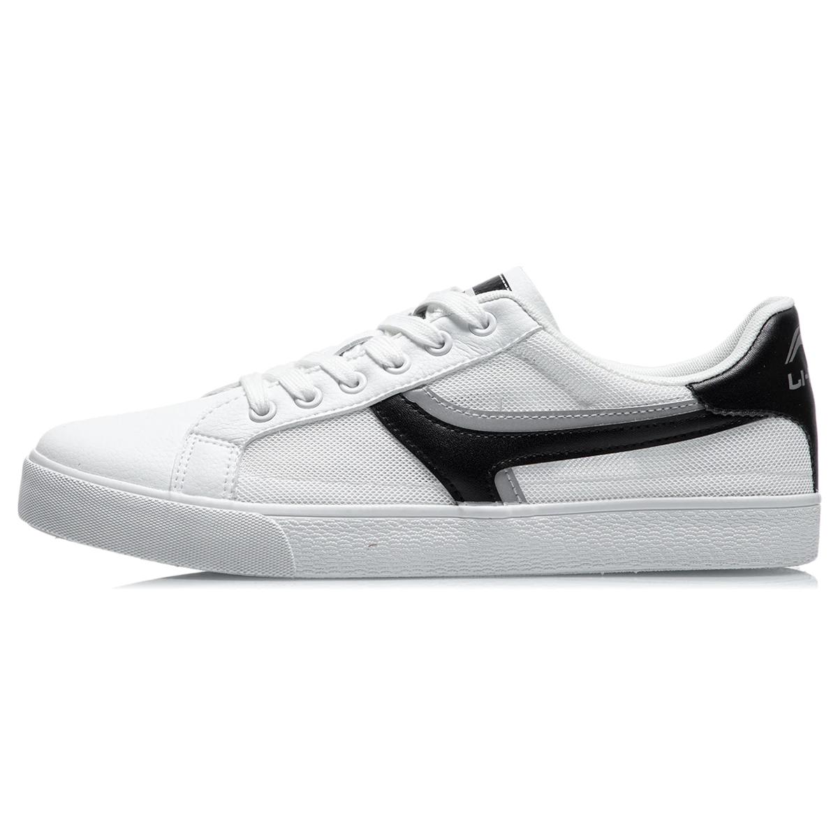 

new LiNing Wear Resistant Low Top Skateboard Shoes Men s White Black 43