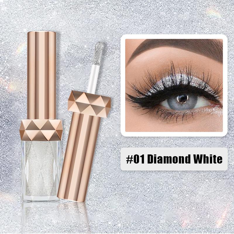 Pearlescent Eye Shadow Liquid Waterproof Non-fading Long-lasting Makeup Sparkling Diamond High-gloss Eye Shadow Liquid