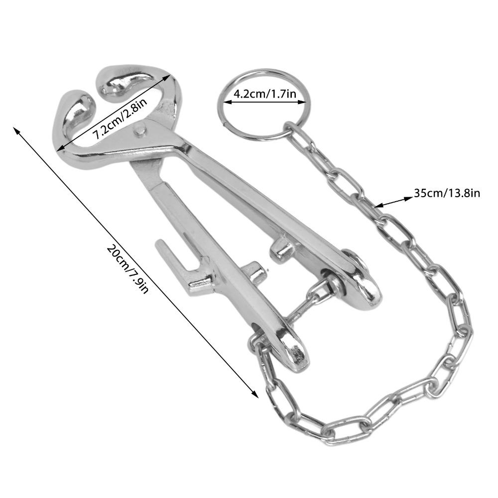 With Chain Cattle Nose Pliers Stainless Steel Livestock Nose Pliers Veterinary Use