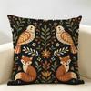 Boho Folk Art Sun Mountain Cushion Cover Natural Linen Organic Fabric Double-Sided Printing Breathable Perfect For Home Decor