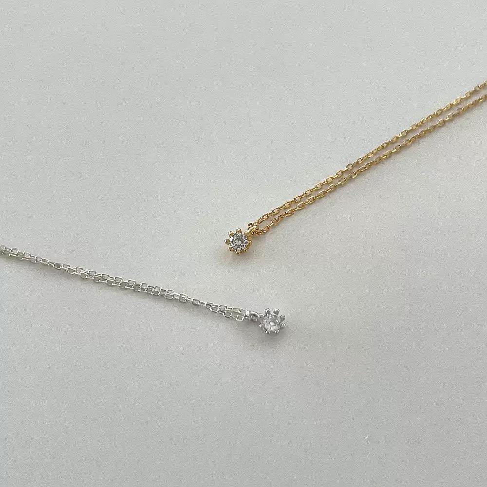 S925 Sterling Silver Bläckfisk Diamant Halsband - Klassisk, Enkel, Nischad Design Nyckelbenskedja för Kvinnor