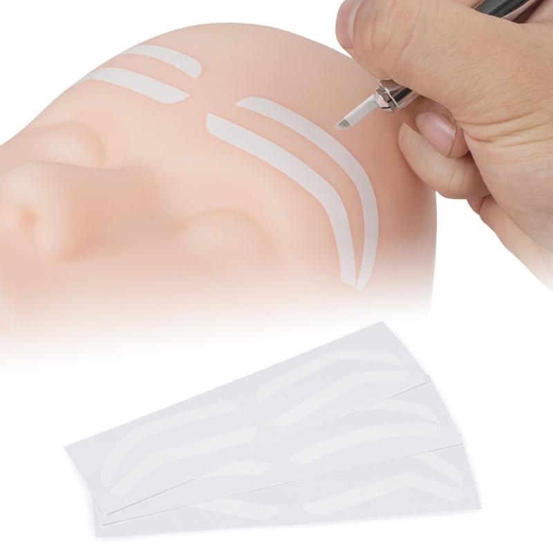 10Pcs Customizable Eyebrow Guide Stickers White Waterproof Adhesive Templates For Flawlessly Brow Shaping