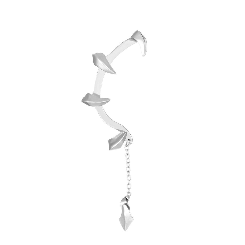 European & American Dark Style Fang Ear Clip – No Piercing, High-End Ear Cuff with Devil Design
