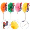 50 Pezzi Spiedini Frutta Pavone Forniture per Feste Stuzzicadenti per Bevande Decorazioni per Drink Stuzzicadenti per Dolci in Legno Ornamenti per Cocktail Banchetto