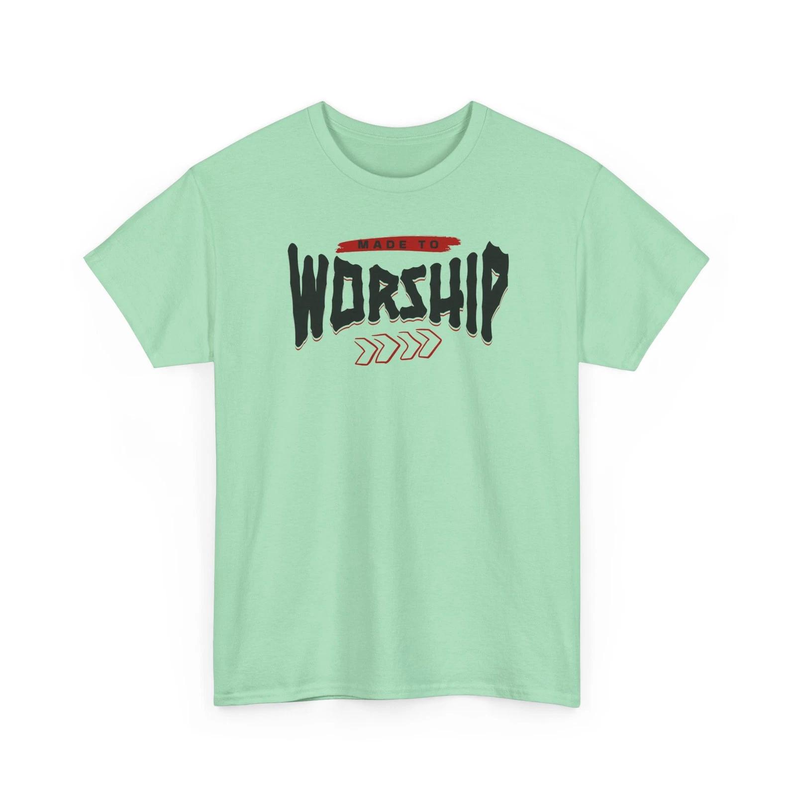 Made To Worship Christian Bible Verse T-Shirt XL