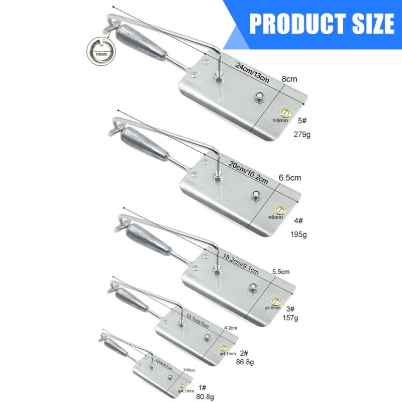 Fishing Diving Board Stainless Steel Fishing Planer Baits Planer Board Outdoor Downrigger Planer Saltwater Fishing Tool