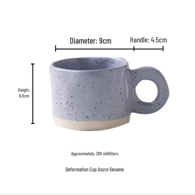 ZISIZ Ins-Style Ink Splatter Ceramic Mug