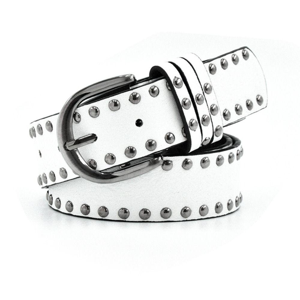 Zinc Zinc Alloy Pin Buckle Waist Belts Rivet Waist Belt for Women Casual Waistband Women