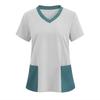 Fartey Scrubs for Women Scrubs Uniform Woman Scrub T Shirts Summer Nurse Short Sleeve Tops Dressy Casual V Neck Tunic Tops 2026