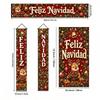 Snowman Design Christmas Door Banner Polyester Material Christmas Porch Banner  Front Door Decor