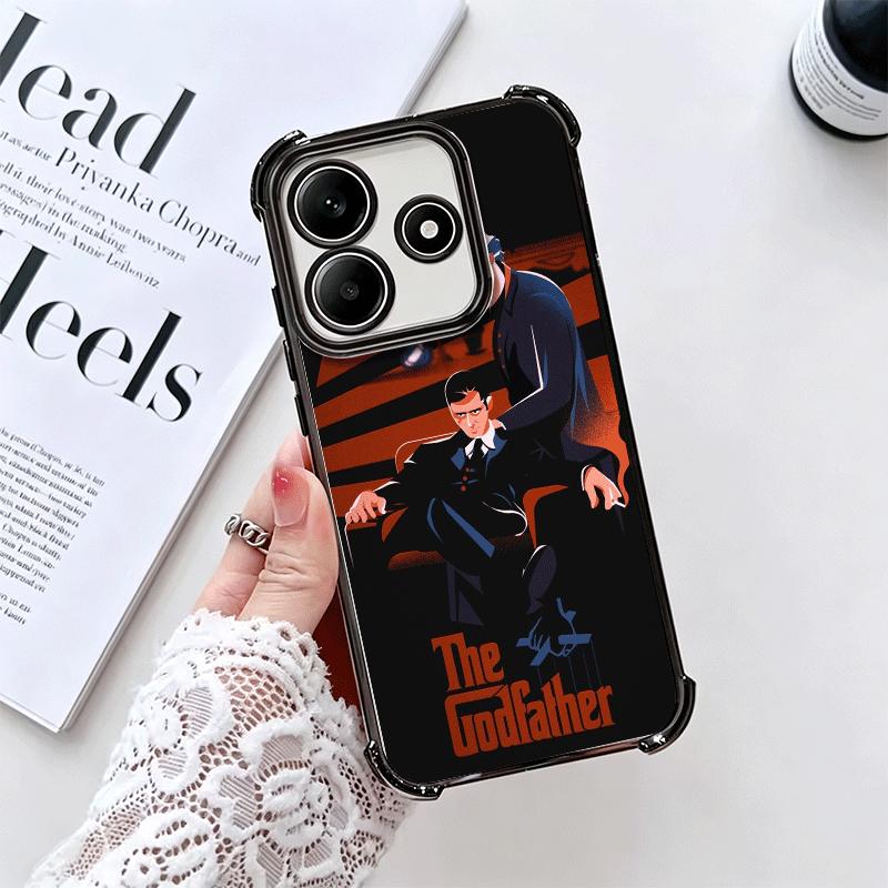 The Godfather TV Soft Phone Case For Xiaomi Redmi Note 14 15 Pro Plus 13 12 11S 11T 5G 10 9S 9 Plating Anti-Fall Fundas