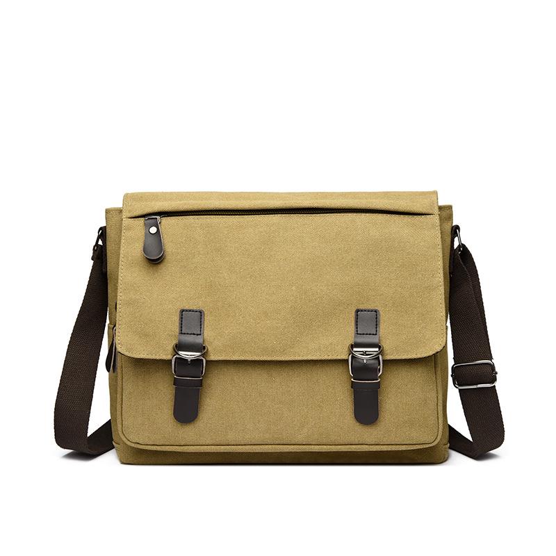 Korean Canvas Messenger Bag: Trendy Large Capacity Shoulder Bag for Men, Students, and Camera Gear