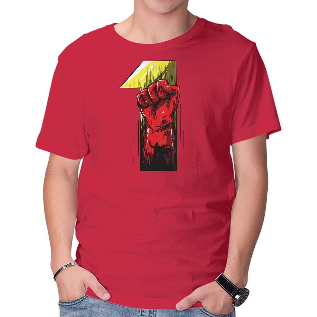 Unisex Crew Neck T-Shirt 1 Punch INC TEST Graphic Short Sleeve Casual Tee XXXXL