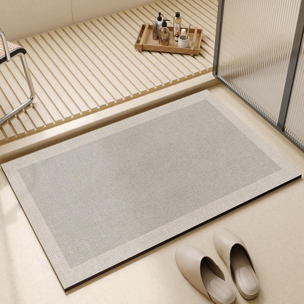 Diatom Printing Bathroom Thickening Mat Bath Non-slip Carpets In Wash Basin Bathtub Side Floor Rug Shower Room Doormat Memory Foam 3D Pad