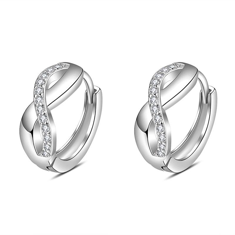 D Color Sparkling Moissanite Earrings 925 Sterling Silver Classic Shining Circle Hoop Earrings For Women Fine Jewelry