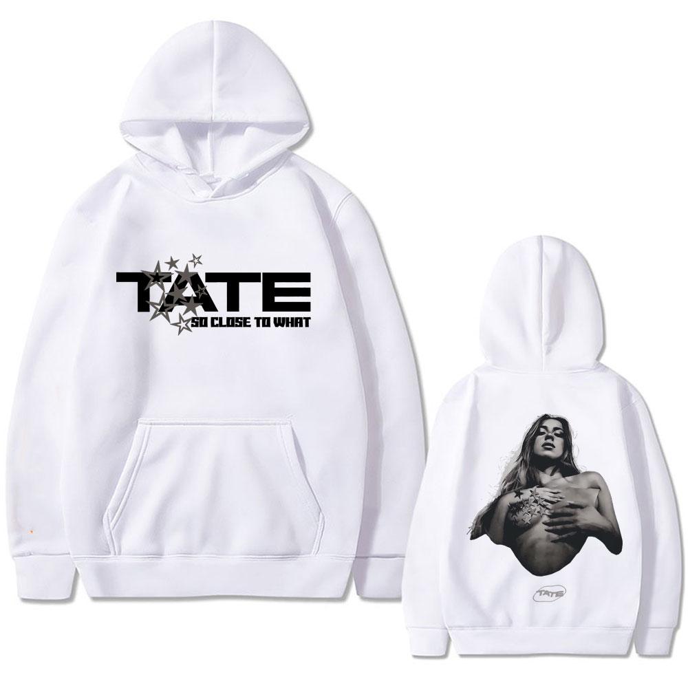 Singer Tate Mcrae Album So Close To What 2025 World Tour Hoodie Men Women Fashion Pop Music Sweatshirt Retro Oversized Pullover