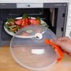 1PCS Microwave Cover For Food With Easy Grab Handle Clear Splash Guard Plastic Lid Mess-Free Food Heating