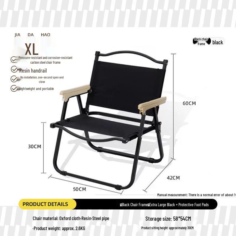 Kermit Portable Outdoor Folding Chair & Table Set - Ideal for Camping, Picnic, Fishing, or Beach Use