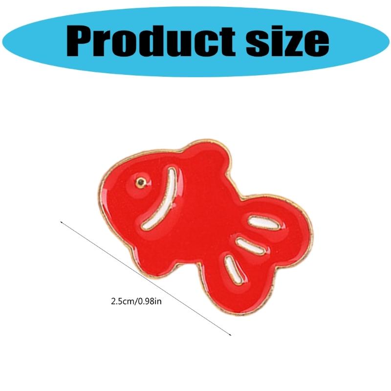 Broche Estiloso de Peixe 17mm 25mm Liga de Metal Banhada a Prata Dourada Broche Artesanal para Uso Diário Presente para Mulheres Homens