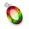 Lab Created Tourmaline 67 Ct 925 Sterling Silver Oval Cut Rare Gemstone Pendant
