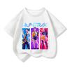 Cool Kpop Hunter Girl Group Pattern Print T Shirt Casual Sports Short-Sleeve T-Shirt  Leisure and Versatile