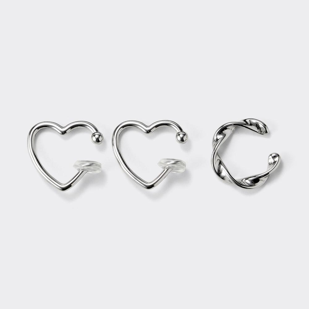 

Серьги-каффы Gu By Uniqlo HEheart Non Hole 85 SILVER/ONE SIZE