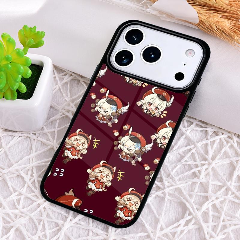

Cute Cartoon Genshin Impact Phone Case for iPhone 17 Air 16 15 11 12 14 13 Pro Max Shockproof Cover iPhone 14 Pro
