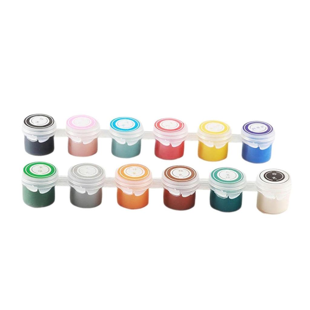 12 Colors Ceramic Paint Set Vibrant Colors Ceramic Painting Pigment Kit Mixable Pottery Art Paint Pigment for Kids