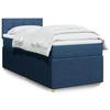VidaXL Slat Bed Base with Mattress Blue 90x200 Cm Fabric 3289645