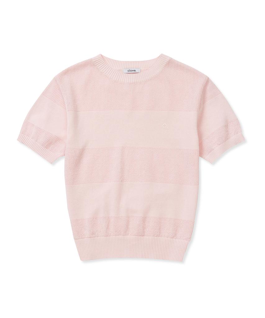 CLOVE [25Ss Clove] Net Round Knit (Pink)