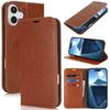 iPhone Crazy Horse Pattern Genuine Leather Wallet Leather Case Fashionable and Practical Combining Card Slot and Stand Function
