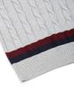 BROOKS BROTHERS Cotton Cable Tennis V-Neck Sweater (Grey) (Bbwnmm6839Wes)