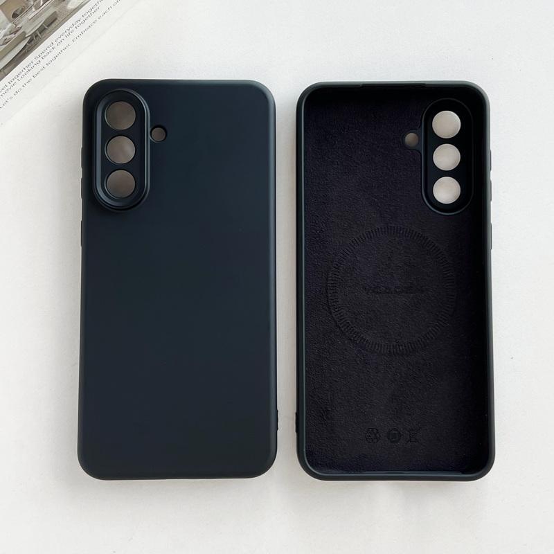 

Magnetic Liquid Silicone Case For Samsung Galaxy S26 S25 Ultra S24 S23 S22 Plus A16 A54 A55 A56 5G Capa Shockproof Soft Cover For Samsung S26 чёрный