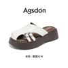 Augustine Bag Head Half Slippers Women's 2025 New Summer Thick-soled Roman Cool Slippers One Pedal Outside Slippers