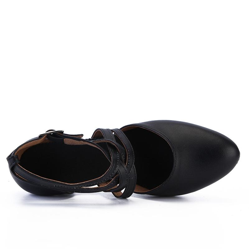 Leder-Latein-Tanzschuhe für Damen, Tanzpartys, Walzer, moderne Tanzschuhe für den Innenbereich, Absätze 6 cm
