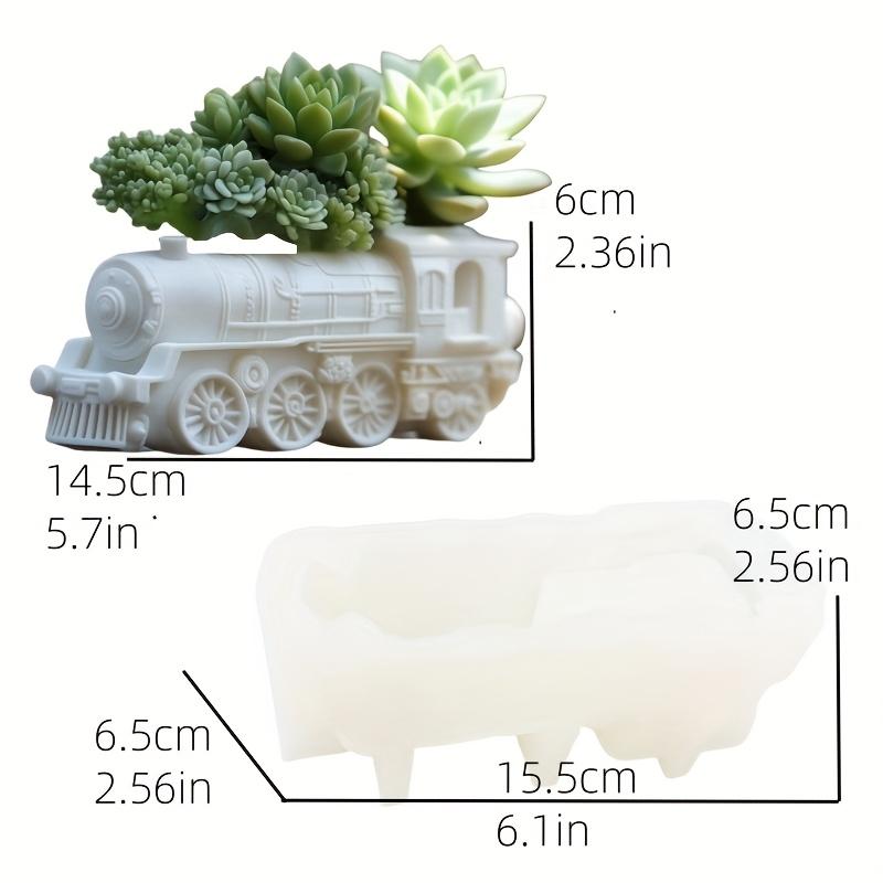 

Паровоз Голова Поезда Форма Суккулент Растение Цветочный Горшок Смола Силиконовая Форма Форма Головы Поезда Коробка для Хранения Чашка для Свечи Гипсовая Форма