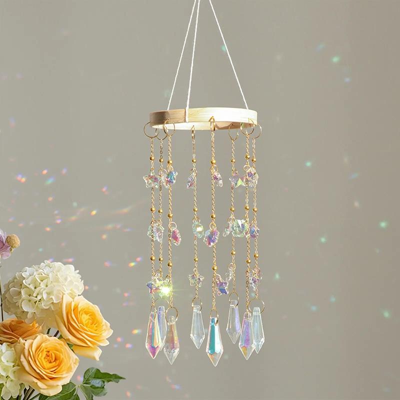 Sun Catcher Crystal Wind Chimes Room Decorations Decorative Suncrystal Wind Chimes Hanging Pendant Wind Bell Room Decor