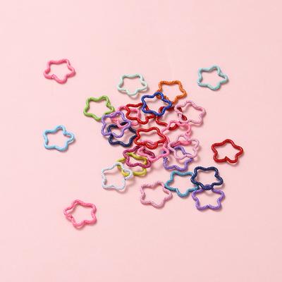 50 Stück/Los Bunte offene Ringe Sternform Biegeringe Für Schmuckherstellung Schlüsselanhänger Handy-Kette Bastelbedarf