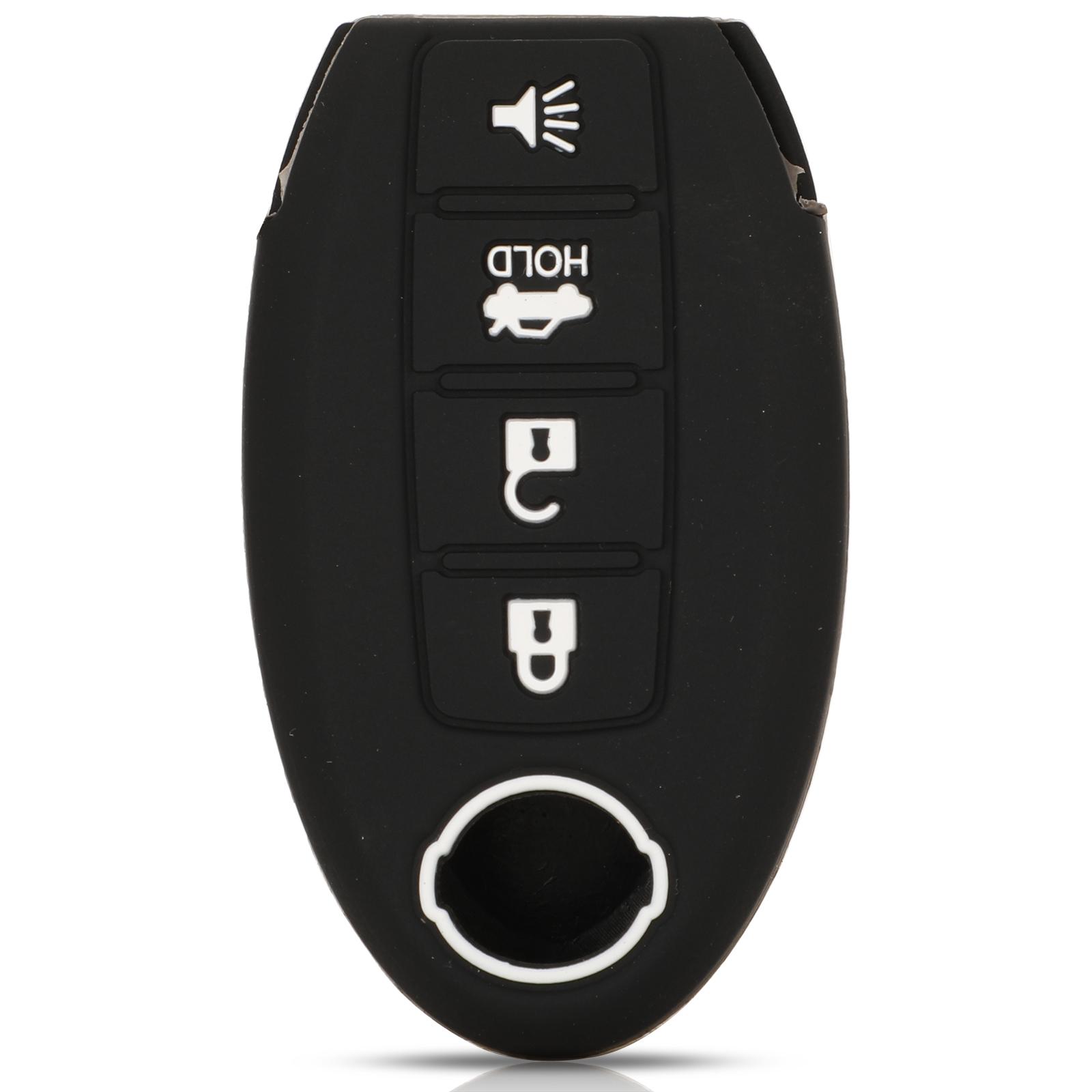 

Силиконовый чехол для дистанционного ключа автомобиля для Nissan Altima Maxima Murano Sentra Versa Titan Leaf Juke Quest Elgrand NV200 Note Tiida чёрный